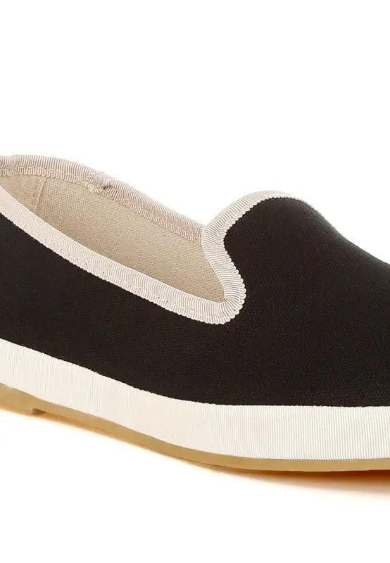 Moshka Round Toe Canvas Slip-On Loafers for Everyday Style - Love Salve